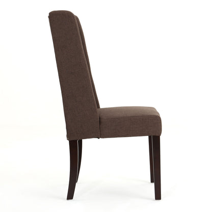 Elegant Tufted Dining Chair (Set of 2) With High Backrest - Dark Brown