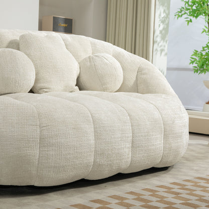 High Back Bean Bag Sofa Couch For Adults And Kids, Comfortable Lounger, Indoor & Outdoor Use - White