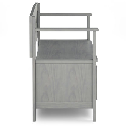 Amherst - Entryway Storage Bench - Fog Gray