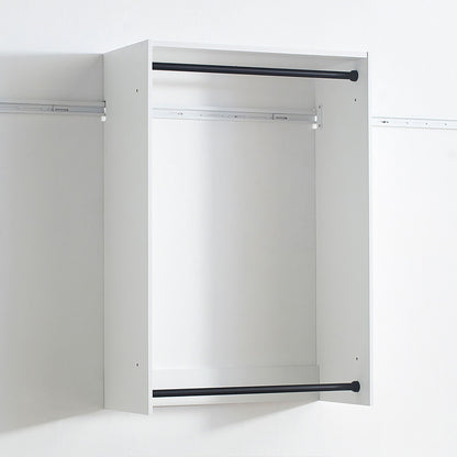 Devi - Wall Mounted Wood Closet System With Modular Versatility And Warm - White