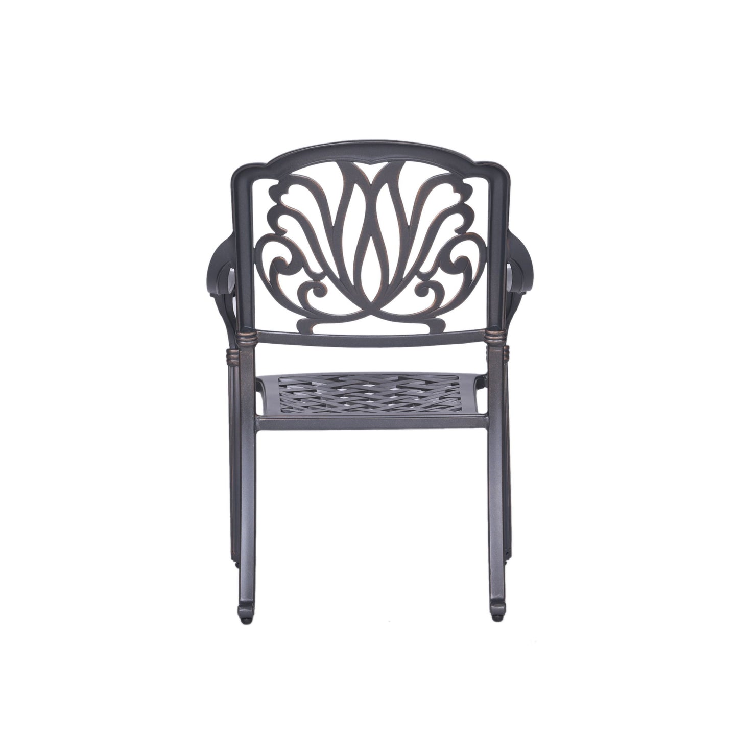 Patio Outdoor Aluminum Dining Armchair With Cushion (Set of 2) - Spectrum Sand