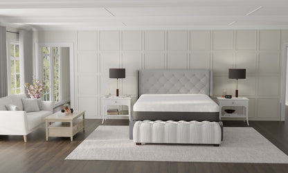Pur Chill - 12" King Soft Mattress With Phase Change Cooling Fabric - White / Gray