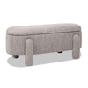 Hugo - Oval Fully Upholstered Storage Bench - Brown