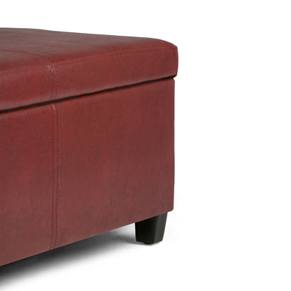 Avalon - Storage Ottoman Bench - Red