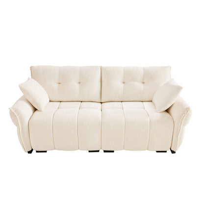 Premium Ergonomic 2 Seater Sofa With High Resilience Foam Cushions For Modern Living Spaces - White
