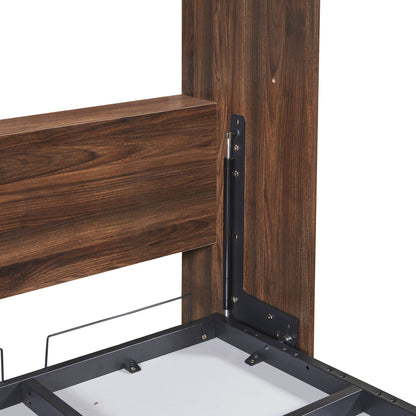 Twin Size Murphy Wall Bed With Cabinet - White