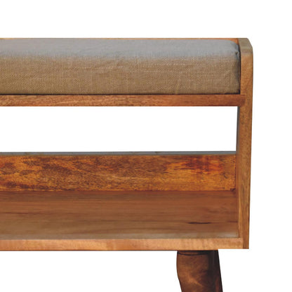 Nordic Style Storage Bench - Oak