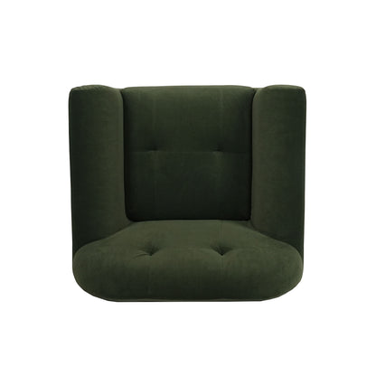 Harmonara - Boucle Upholstered Club Chair With Blind Tufting - Sage