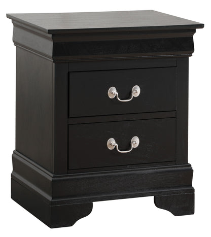 Louis Phillipe - Elegant Traditional Nightstand - Black