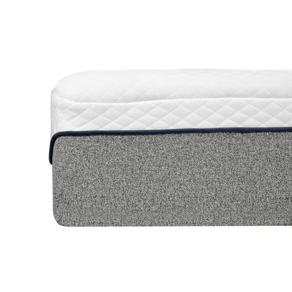 Ultra Plush 13" Gel Memory Foam Mattress For King Size Bed With Double Layered Jacquard Cover - Gray / White