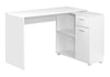 Computer Desk, Home Office, Corner, Storage Drawers, L Shape, Laptop, Contemporary & Modern - White