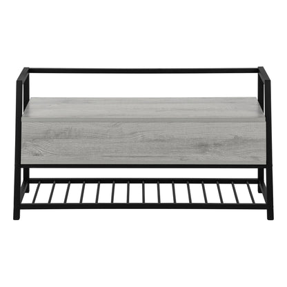Bench, Entryway, Hallway, Storage, Rectangular, Contemporary, Modern - Gray