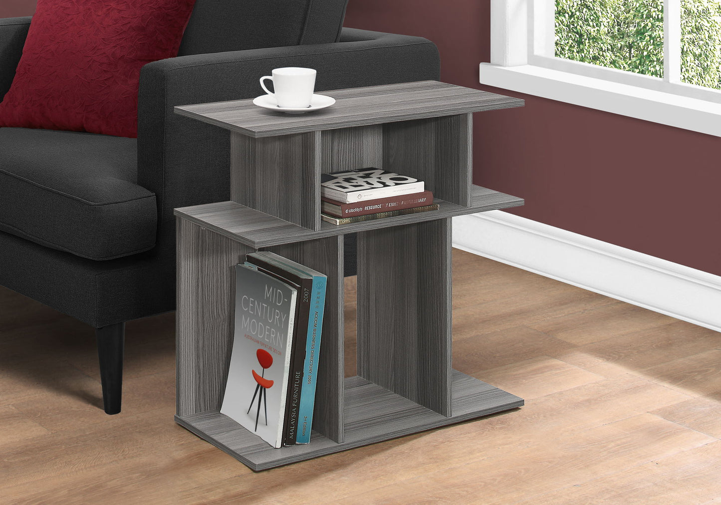 Accent Table, Side Contemporary - Gray