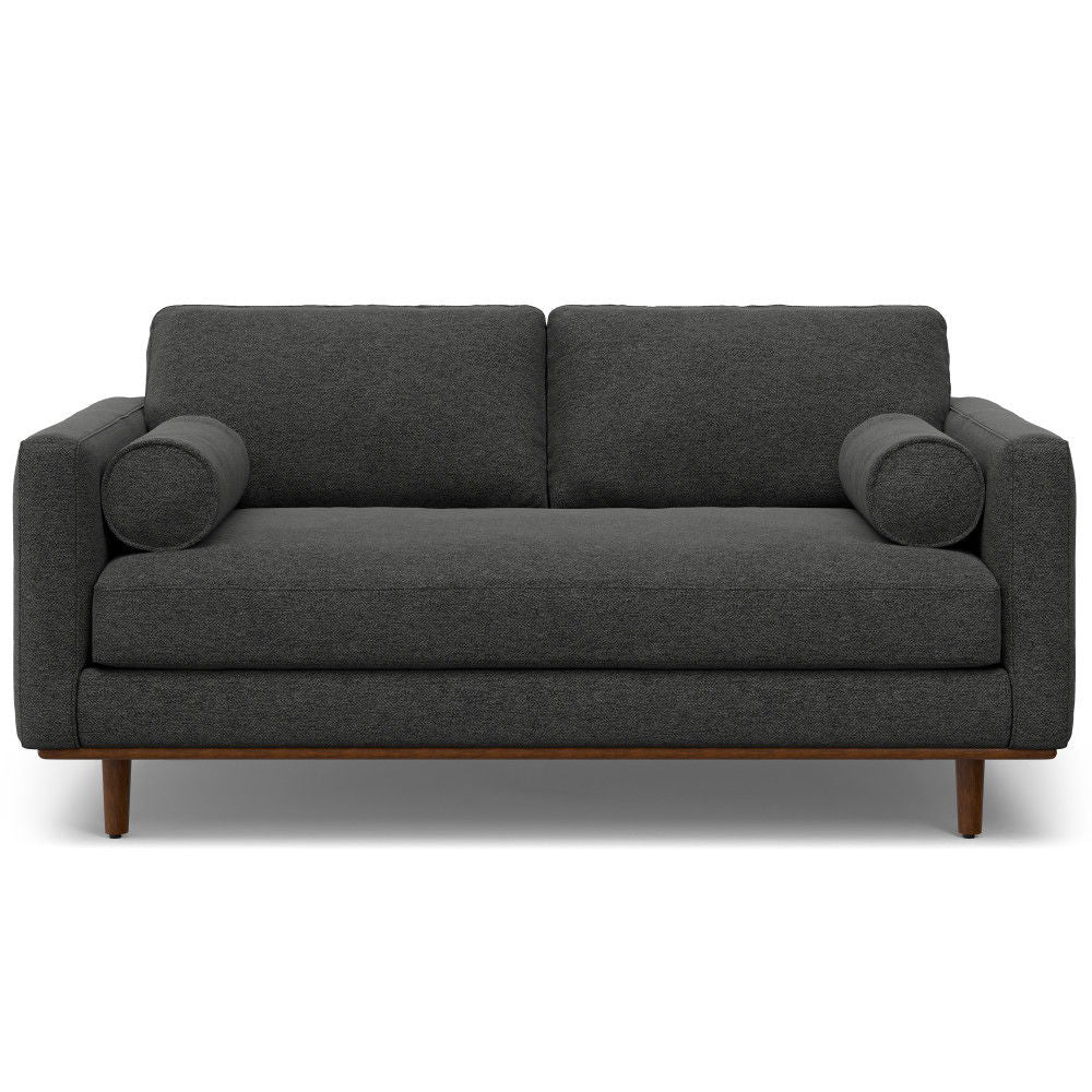 Morrison - Upholstered Sofa And Ottoman Set - Charcoal Gray