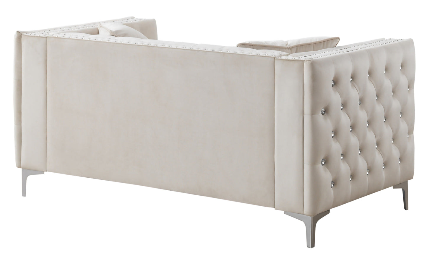 Chic Contemporary Loveseat - Ivory