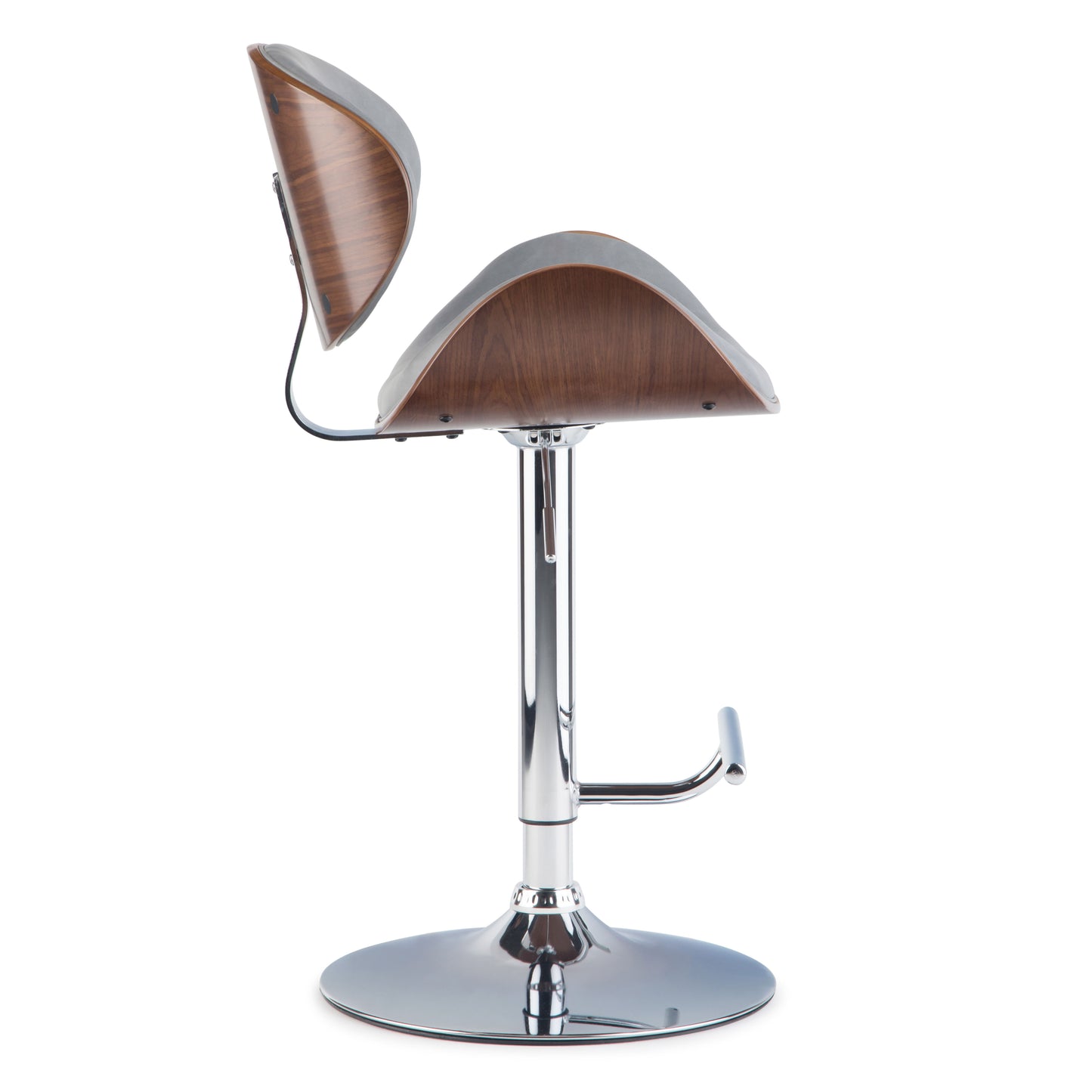 Marana - Bentwood Adjustable Swivel Bar Stool - Stone Gray