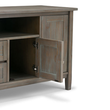 Warm Shaker - TV Media Stand - Distressed Gray