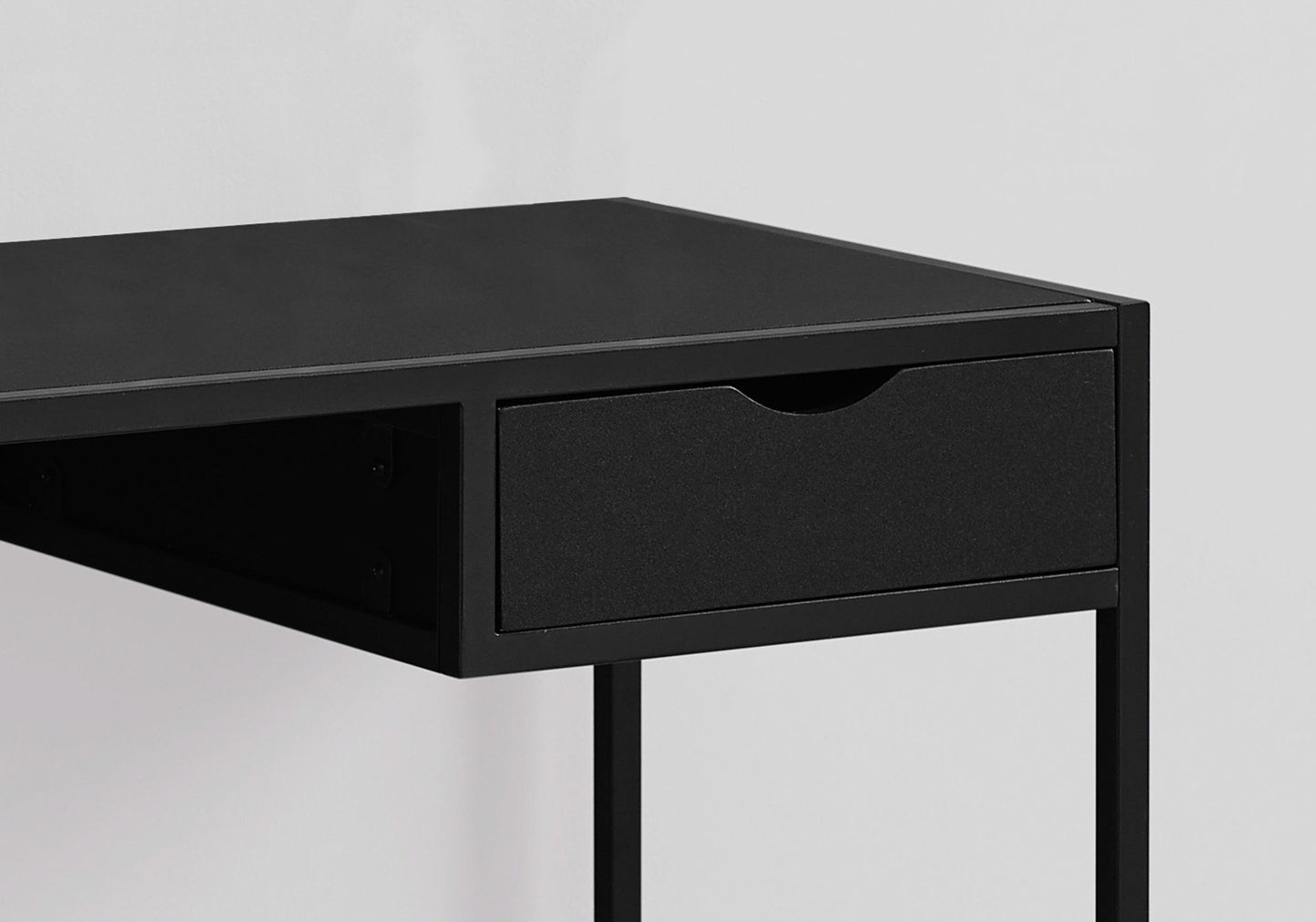 Computer Desk For Home Office, Laptop, Storage Drawer, Contemporary & Modern - Black