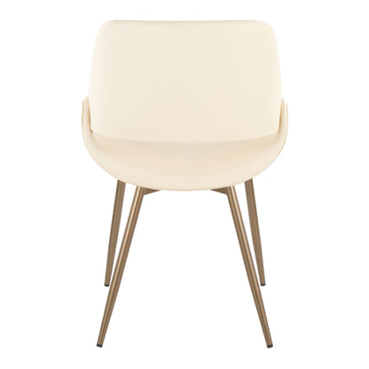 Fabrico - Contemporary Accent Chair (Set of 2) - Antique Copper / Cream