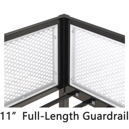 Adam - Twin Over Twin Bunk Guard Rail - Black With White Mesh
