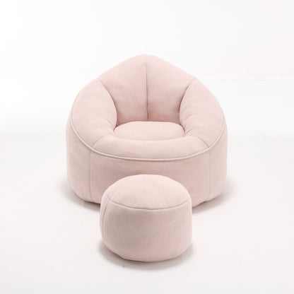 Bedding Bean Bag Sofa Chair High Pressure Foam Bean Bag Chair Adult Material With Padded Foam Padding Compressed Bean Bag With Footrest - Pink