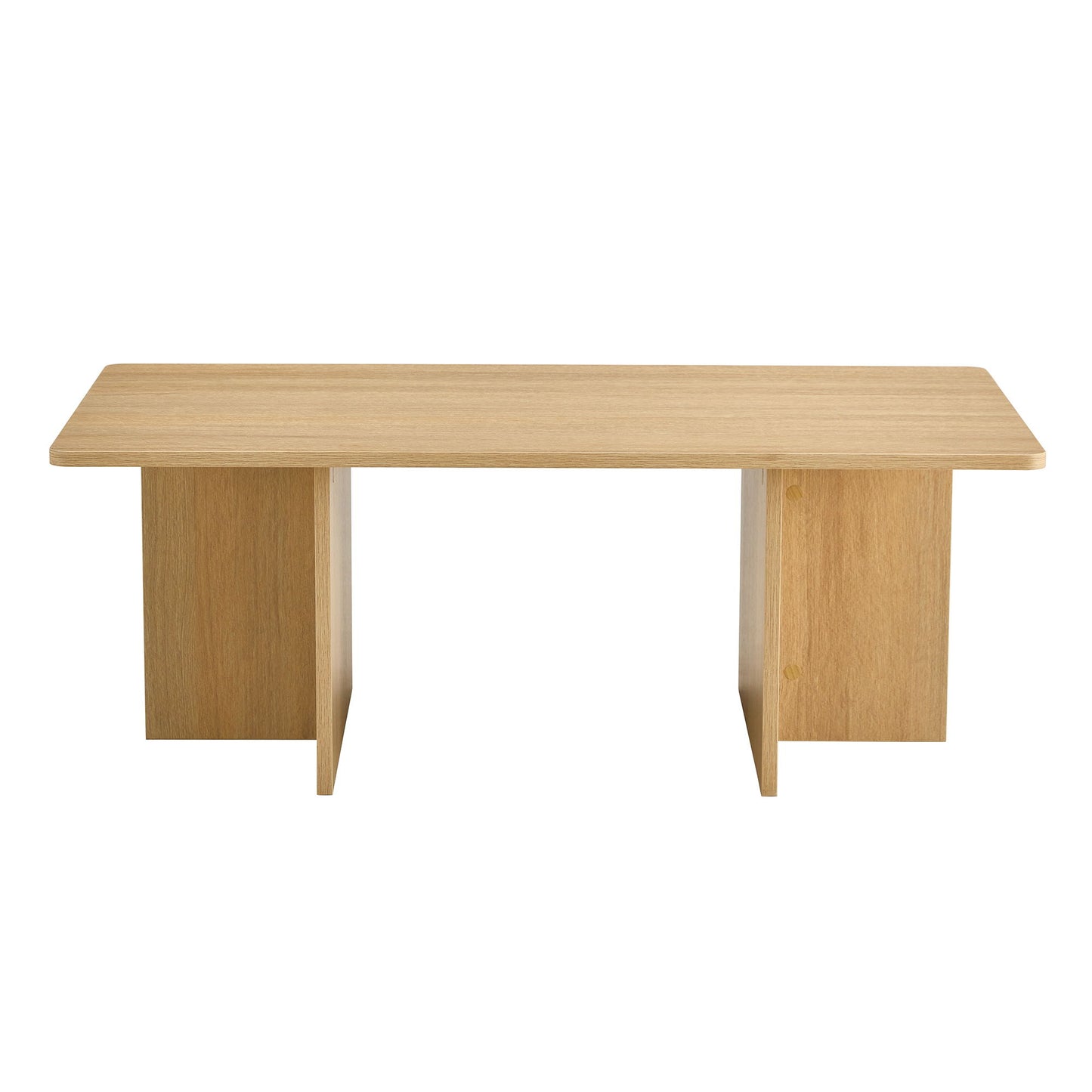 Modern Triangular Support Coffee Table, Lightweight And Stable, Perfectly Integrating Nature And Industry - Light Wood