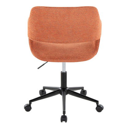 Margarite - Contemporary Task Chair - Black / Orange