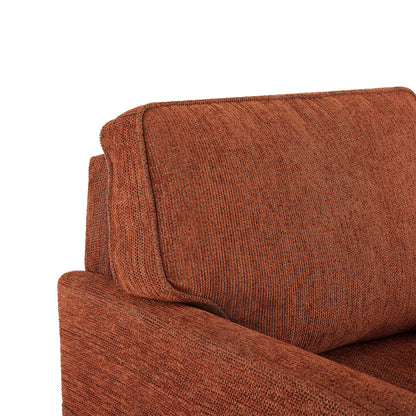 360 Degree Swivel Chair Accent Barrel Armchair With Side Pockets - Red