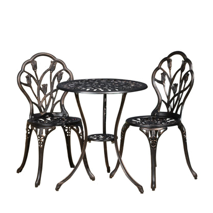 Nassau - Cast 3 Pieces Bistro Set - Copper