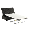 Convertible Ottoman Sleeper With Memory Mattress And Tufted Design, Folding Sofa Bed - Dark Gray Linen