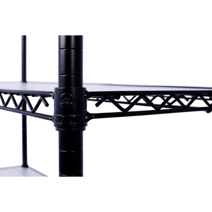 84" x 48" x 20" 6 Tier 6000Lbs Capacity Nsf Metal Shelf Wire Shelving Unit, Heavy Duty Adjustable Storage Rack With Wheels & Shelf Liners For Commercial Grade Utility Steel Storage Rack - Black