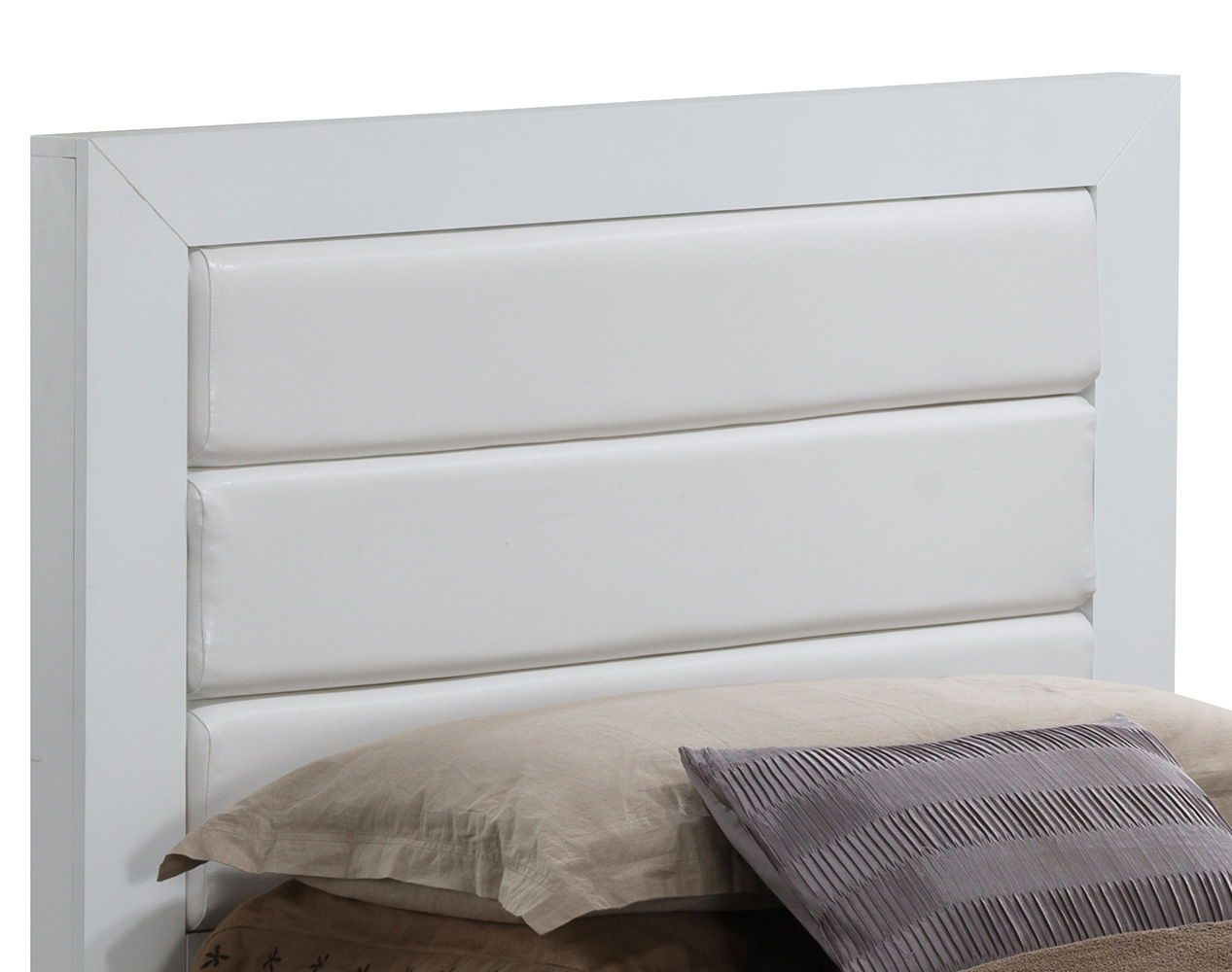 Twin Bed Contemporary - Elegant White