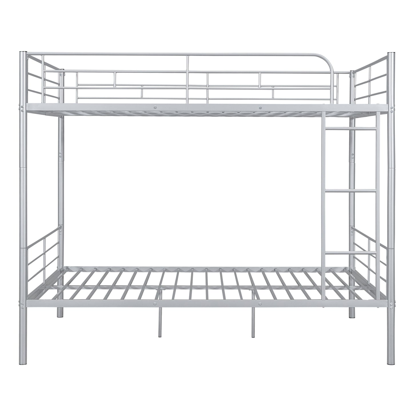 Full Over Full Metal Bunk Bed - Sliver