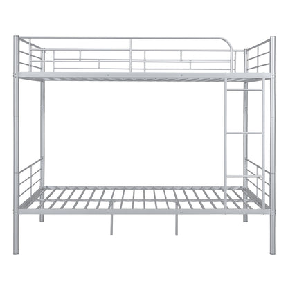 Full Over Full Metal Bunk Bed - Sliver