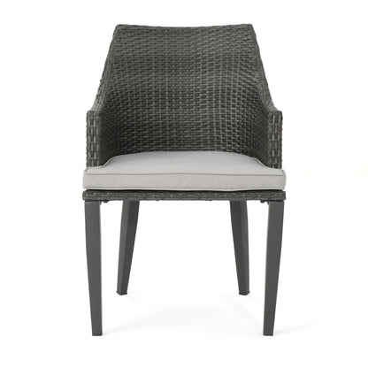 Hillhurst - Outdoor Chair, Comfortable Rattan With Weather Resistant Cushion (Set of 2) - Gray
