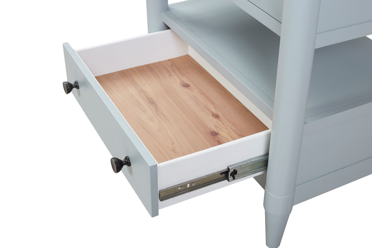 Open Nightstand With 2 Drawers - Light Blue