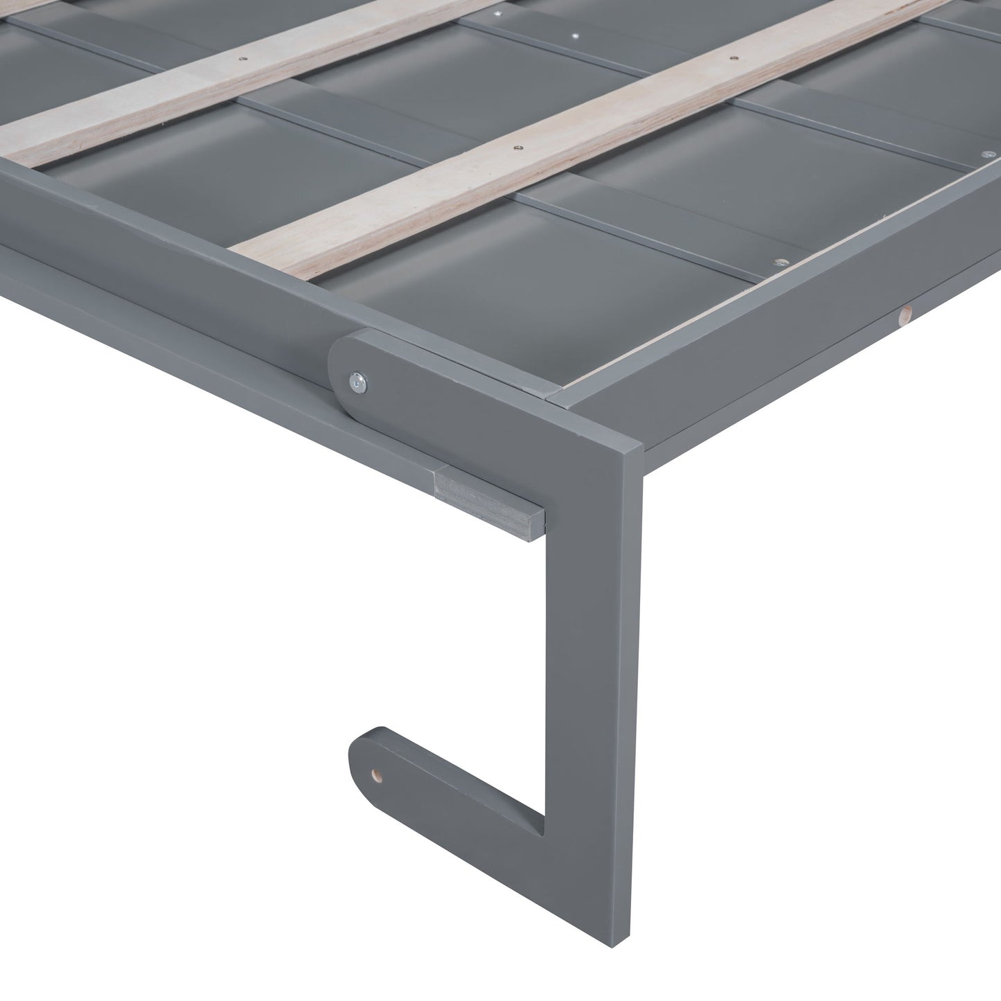 Queen Size Murphy Wall Bed With Cushion, Space Saving - Gray