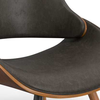 Malden - Bentwood Dining Chair With Wood Back - Distressed Brown