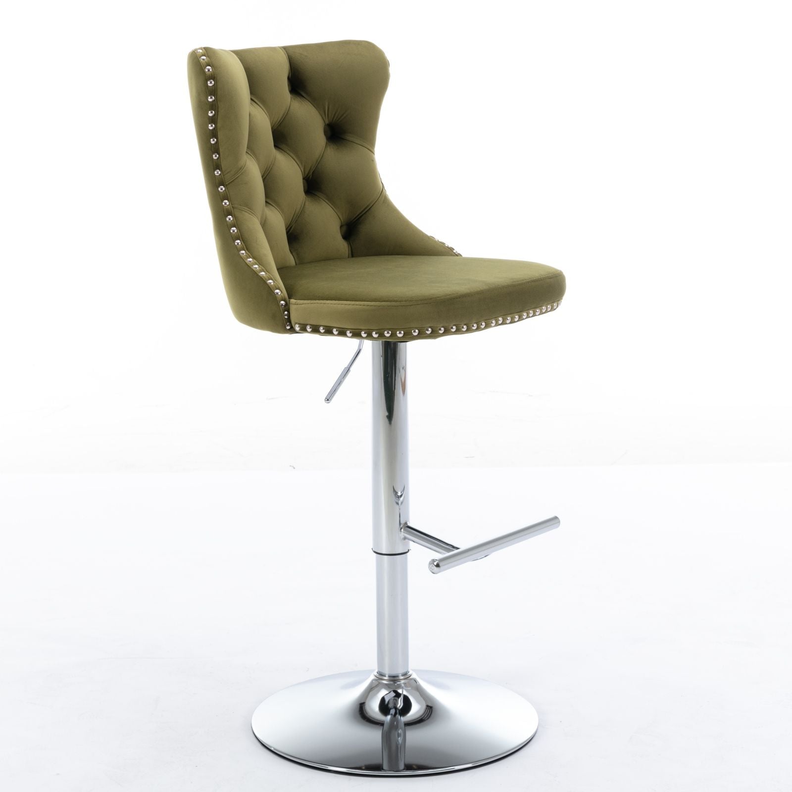 Swivel Velvet Barstools Adjusatble Seat Height From 25-33
