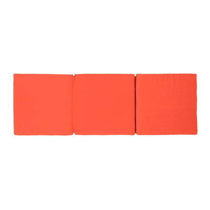 Waterproof Fabric Lounge Cushion With Rectangular Shape - Orange