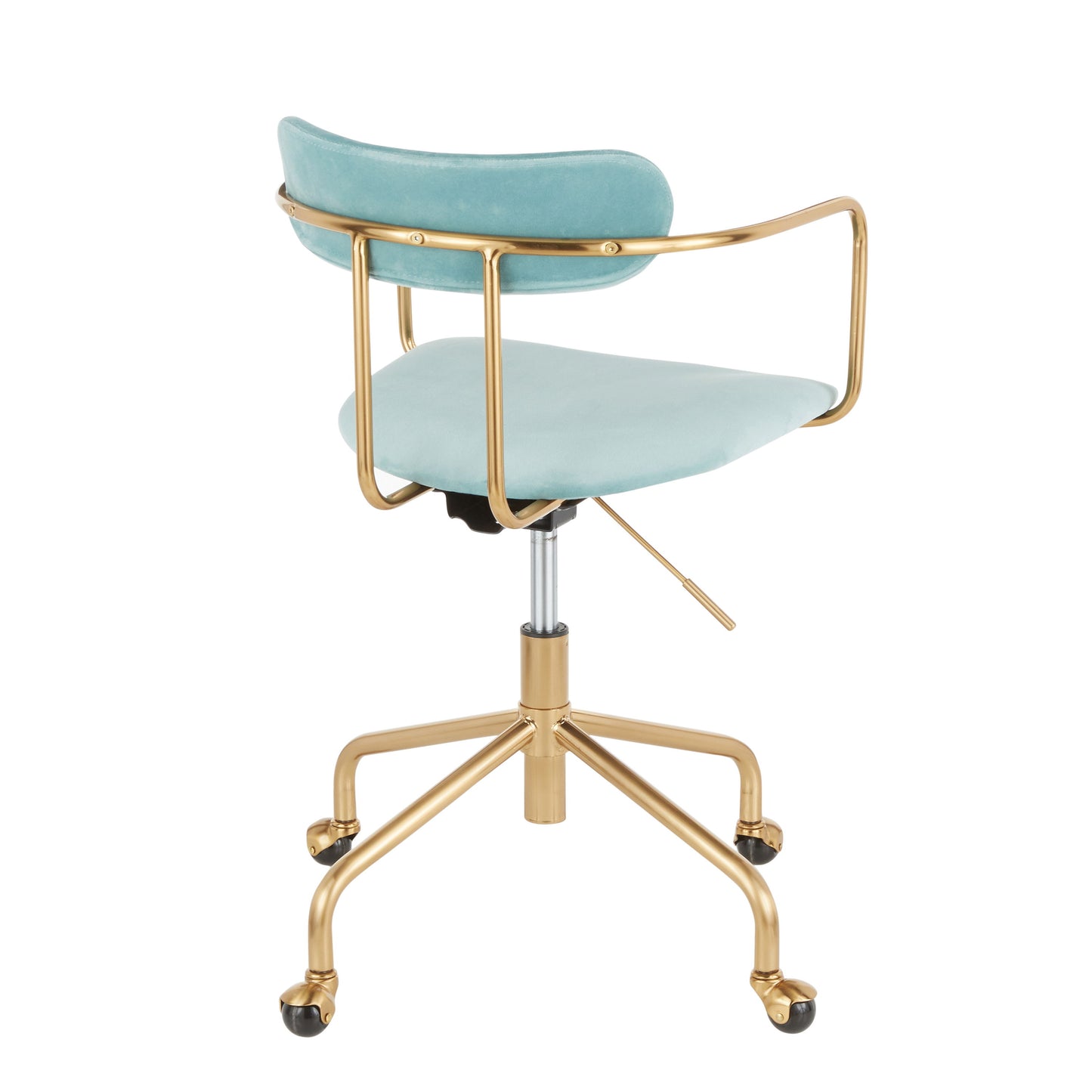 Demi - Contemporary Office Chair - Gold / Light Blue