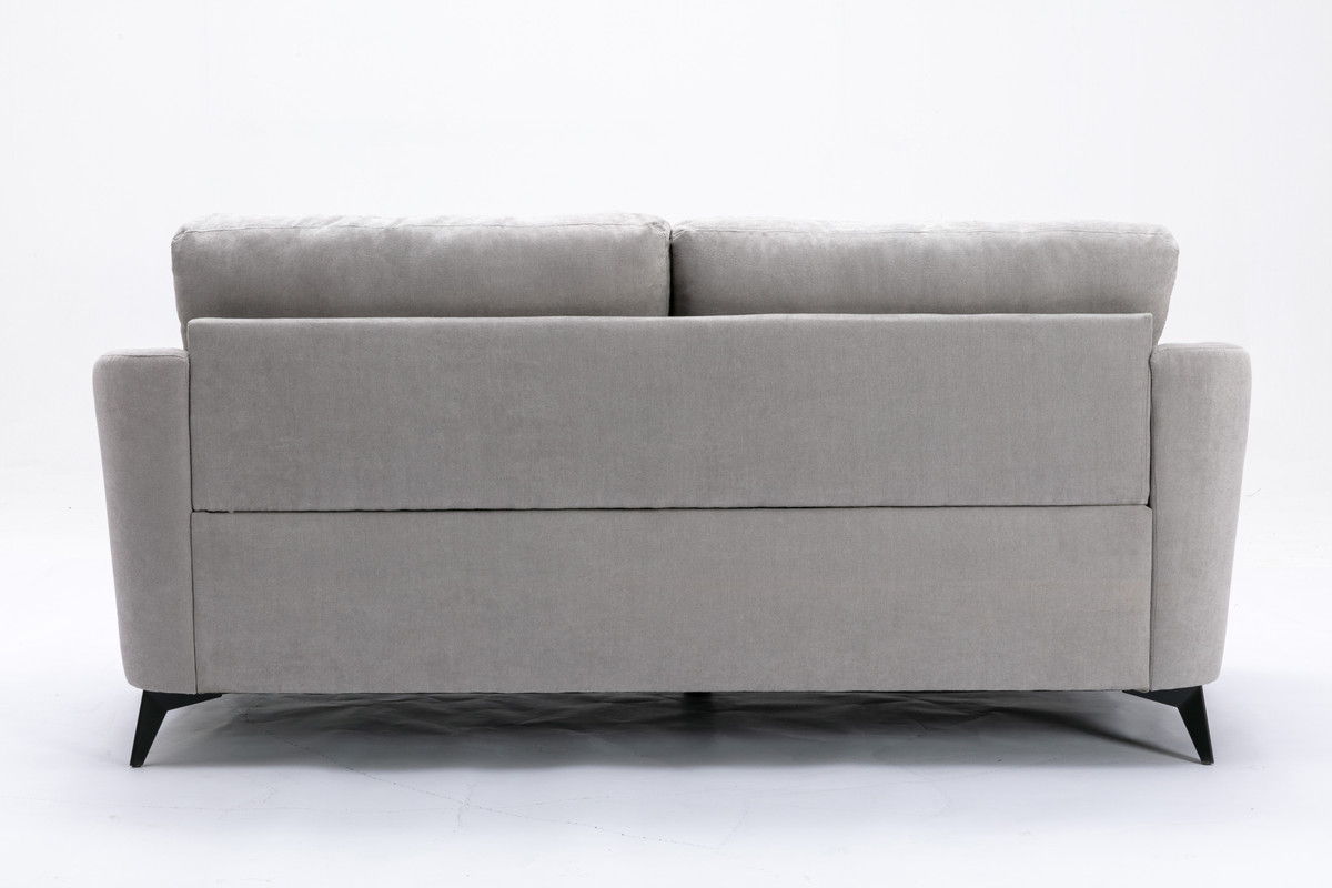 Callie - Woven Fabric Living Room Sofa, Loveseat, Chair (Set of 3) - Light Gray