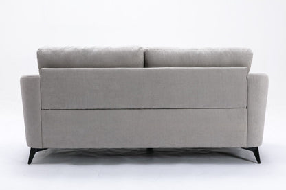Callie - Woven Fabric Living Room Sofa, Loveseat, Chair (Set of 3) - Light Gray