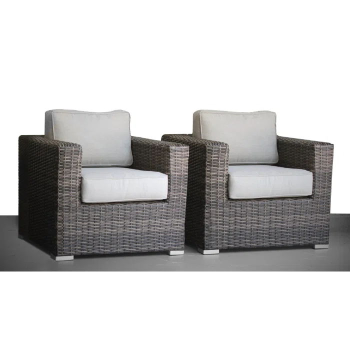 Comfortable Patio Chair With Cushions - Gray Mix