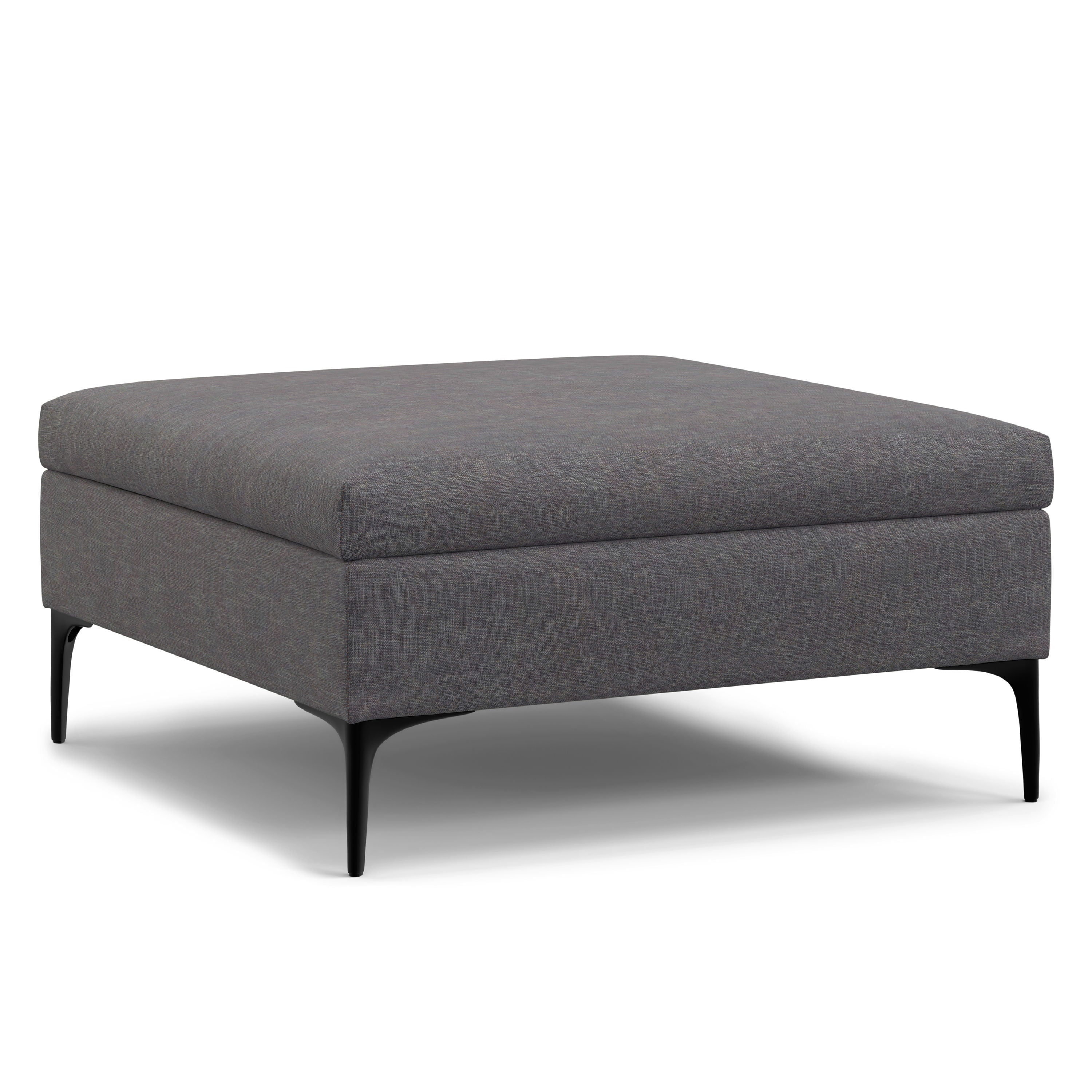 Rebecca - Multifunctional Coffee Table Storage Ottoman With Lift Up Lid - Gray