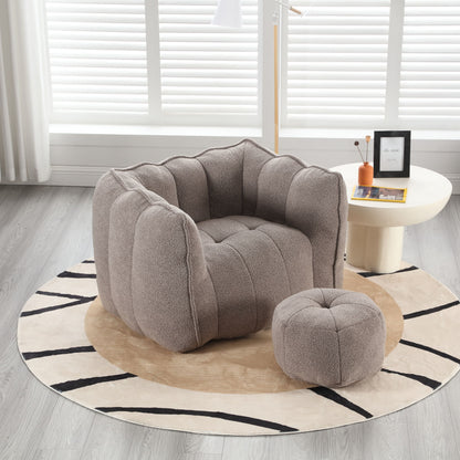 Soft Bean Bag Chair With High Resilient Foam (Chips) - Coffee