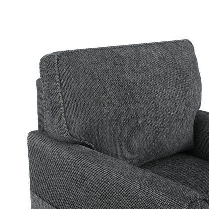 360 Degree Swivel Chair Accent Barrel Armchair With Side Pockets, Compact Design For Living Room, Bedroom, Office - Gray