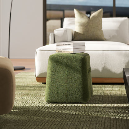 Clyde - Tapered Square Upholstered Ottoman - Moss Green