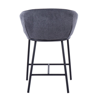 Ashland - Contemporary Counter Stool (Set of 2) - Black / Charcoal