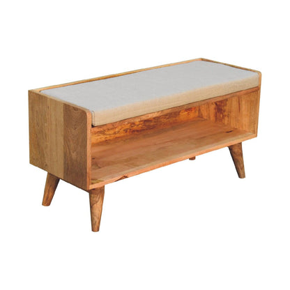 Nordic Style Storage Bench - Oak